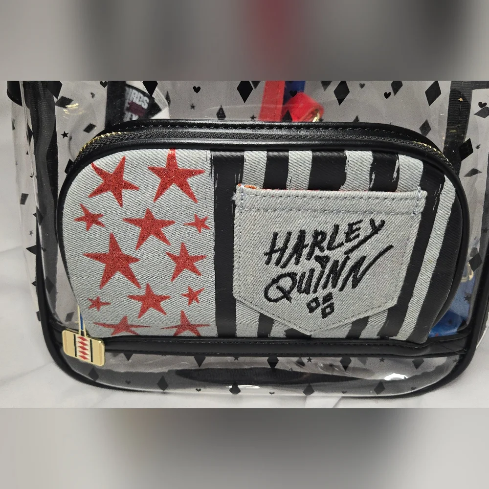 Loungefly DC Comics Birds Of Prey Harley Quinn Clear Backpack